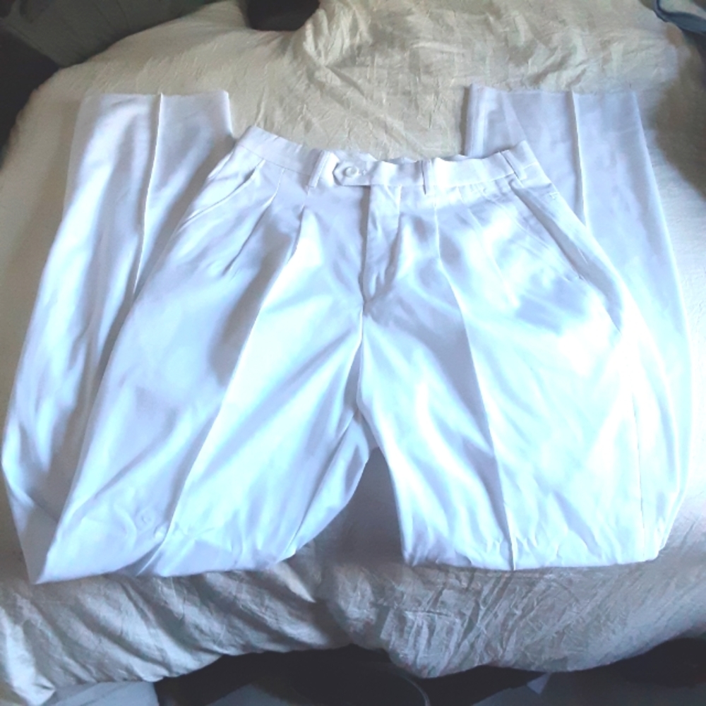 NWT Vinci white raw hem dress pants size 36R Zegna line